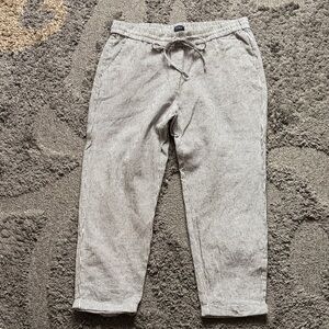 J. Crew Women’s Gray and White Striped Joggers